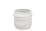 MACETERO CERAMICA BLANCO 28x28x23 CM