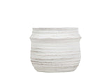 MACETERO CERAMICA BLANCO 23x23x19 CM