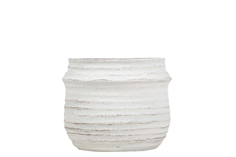 MACETERO CERAMICA BLANCO 23x23x19 CM