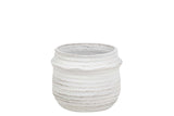 MACETERO CERAMICA BLANCO 23x23x19 CM