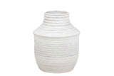 Vase en céramique blanc 35x35x40 cm