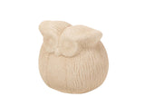 FIGURA BUHO CERAMICA MARRON 17x17x17 CM