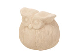 FIGURA BUHO CERAMICA MARRON 19x19x19 CM