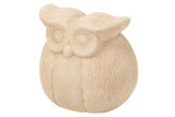 FIGURA BUHO CERAMICA MARRON 21x21x21 CM