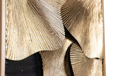 Schwarz Gold Metallwand Adorno 42x6x74 cm