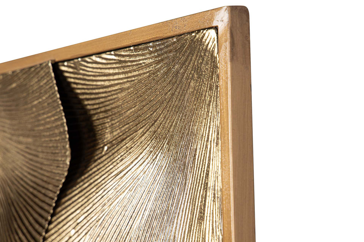 Schwarz Gold Metallwand Adorno 42x6x74 cm