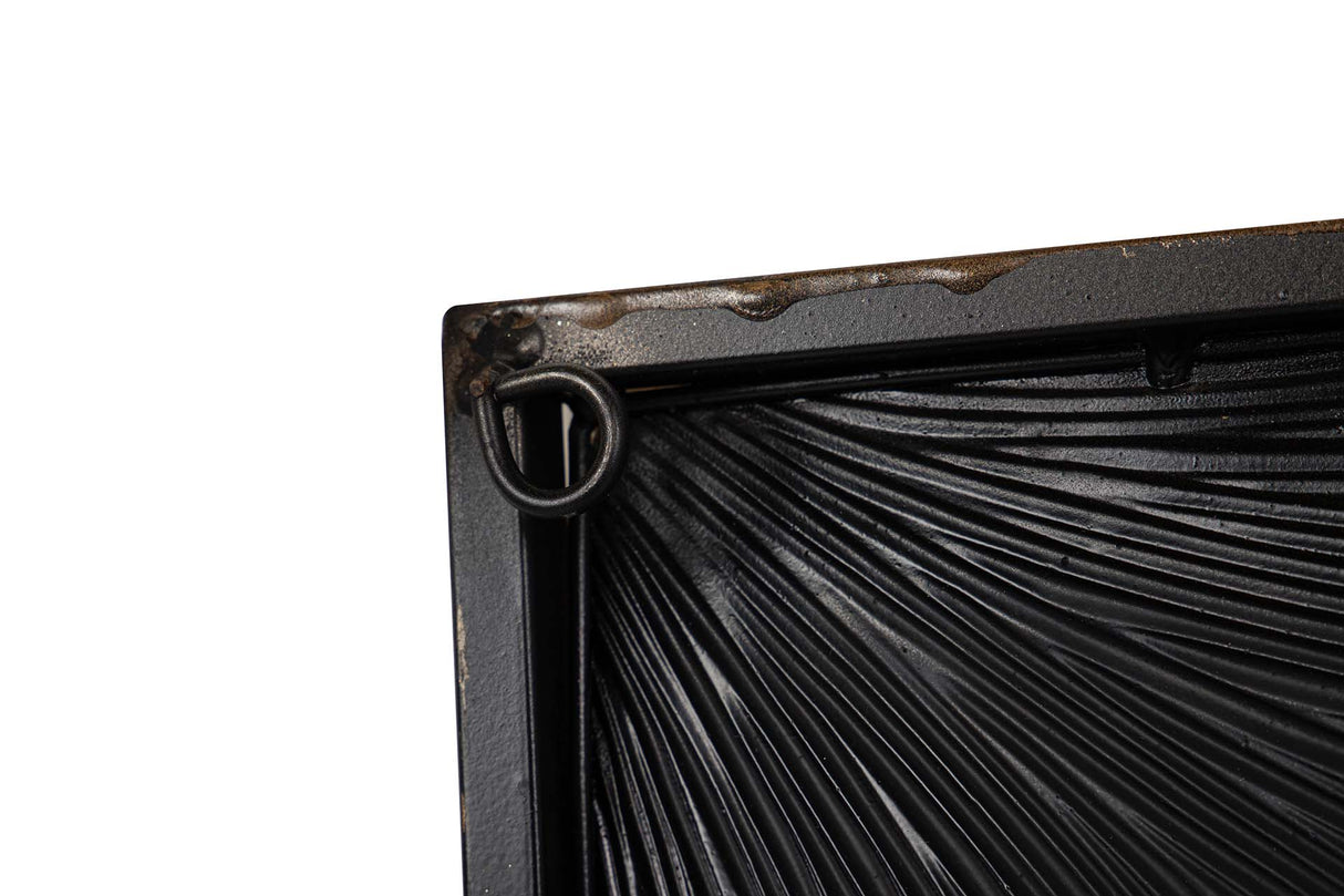 Schwarz Gold Metallwand Adorno 42x6x74 cm