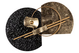 Schwarz Gold Metallwand Adorno 83x8x53 cm