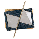 Goldgrau Metallwand Adorno 88x6x104 cm