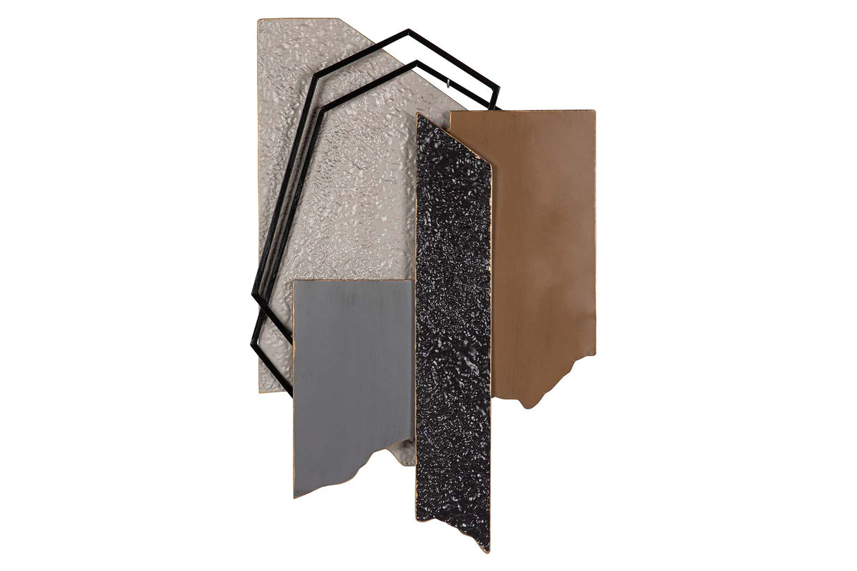Mur en métal gris brun ou