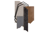 Mur en métal gris brun ou