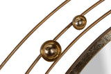Goldgrau Spiegelmetallwand 80x7x72 cm