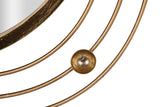 Goldgrau Spiegelmetallwand 80x7x72 cm