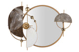 Miroir brun doré Mur en métal orné de 94x8x70 cm