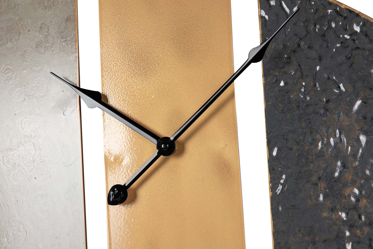 RELOJ PARED METAL GRIS DORADO 54x6x82 CM
