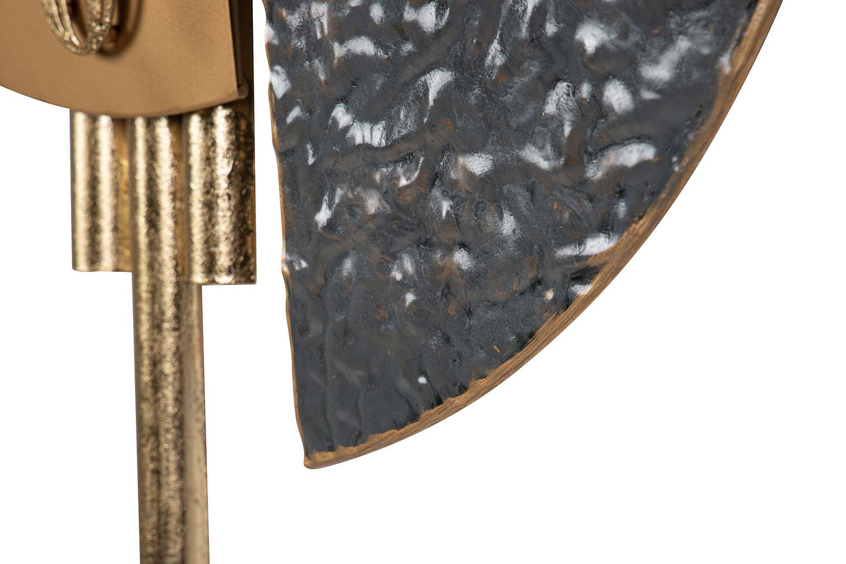 RELOJ PARED METAL GRIS DORADO 54x6x82 CM