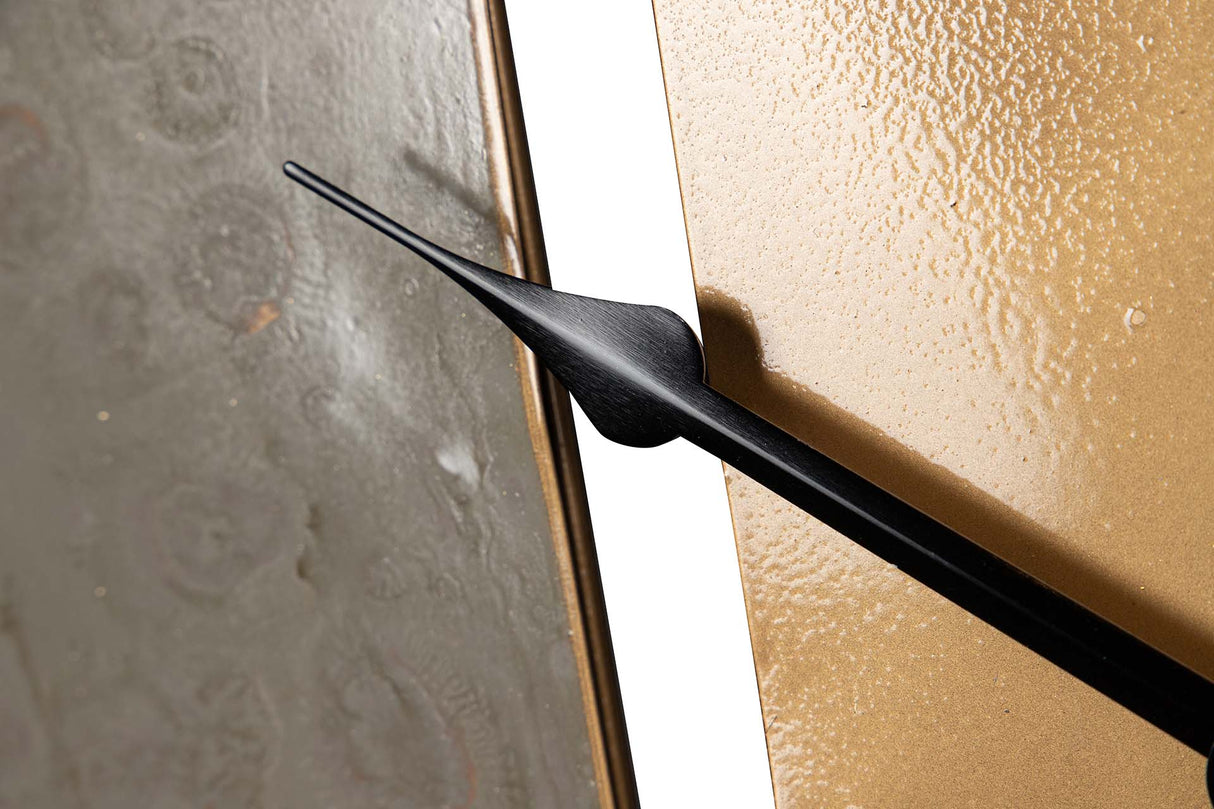 RELOJ PARED METAL GRIS DORADO 54x6x82 CM
