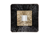 Schwarzes goldener Spiegelmetallwand 53x7x53 cm