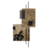 Schwarz Gold Metallwand Adorno 63x5x126 cm