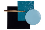 Black Metall Metall -Wand 74x6x58 cm