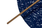 Weiße blaue Metallwand 84x3x42 cm