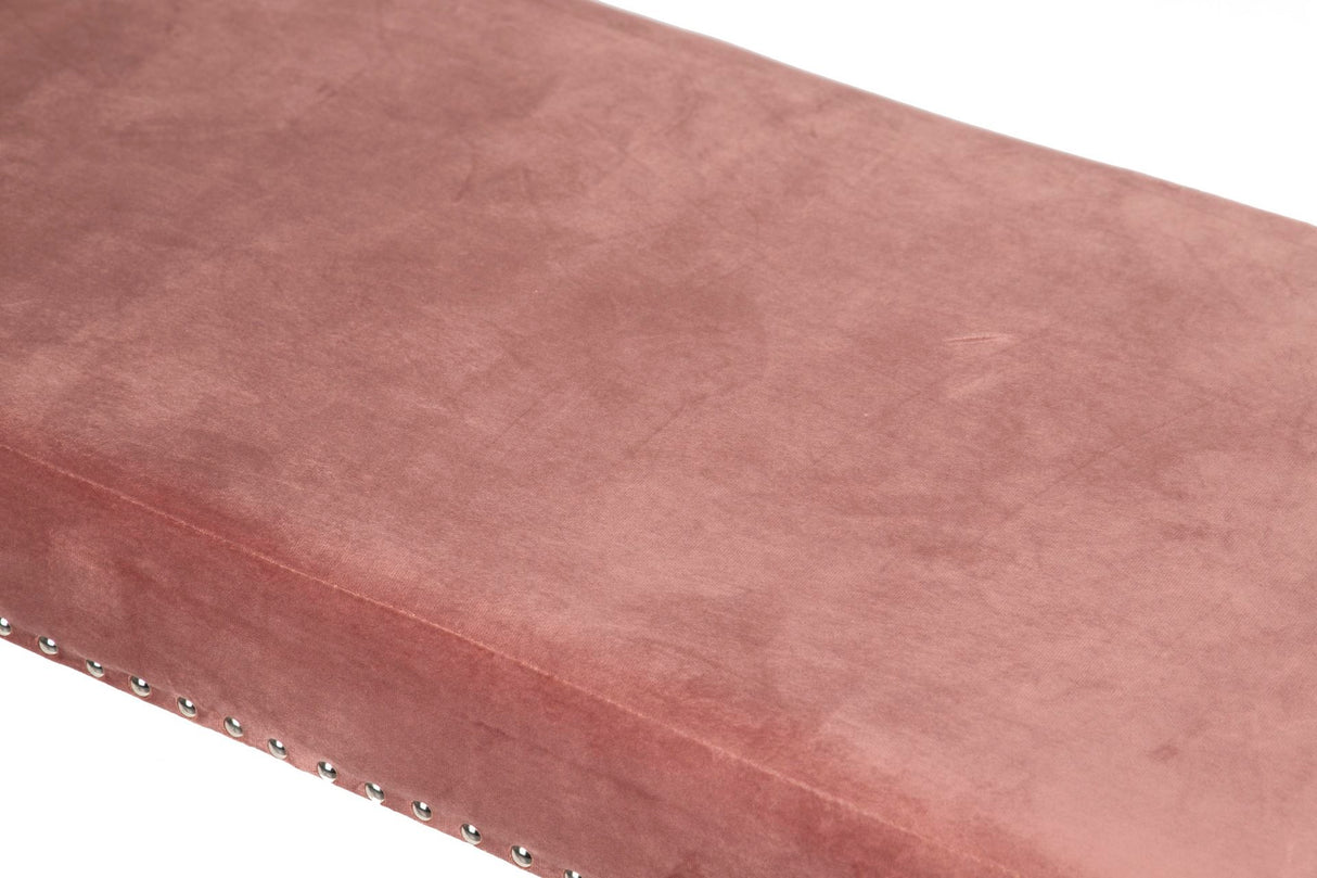 PIE DE CAMA VELVET ROSA 95x50x50 CM