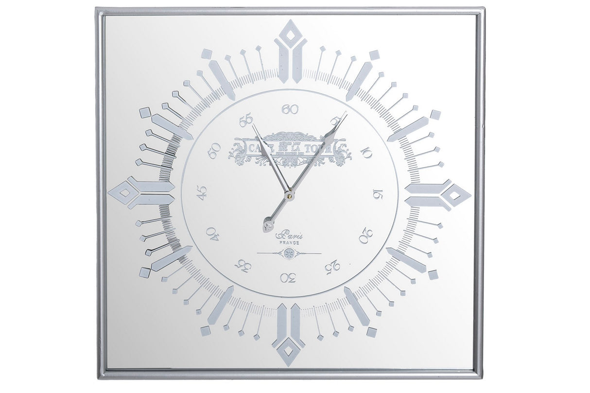 RELOJ PARED CRISTAL / MDEF / METAL 60x5x60 CM