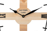 RELOJ SOBREMESA METAL MADERA 23x2,5x23 CM