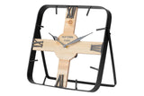 RELOJ SOBREMESA METAL MADERA 23x2,5x23 CM