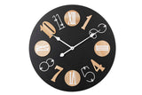 RELOJ PARED METAL MADERA 60x5x60 CM