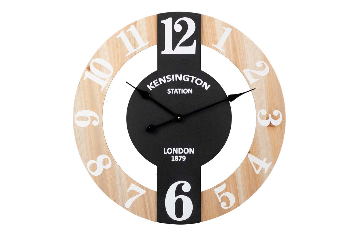 RELOJ PARED METAL MADERA 60x5x60 CM