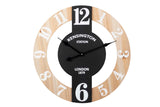 RELOJ PARED METAL MADERA 60x5x60 CM