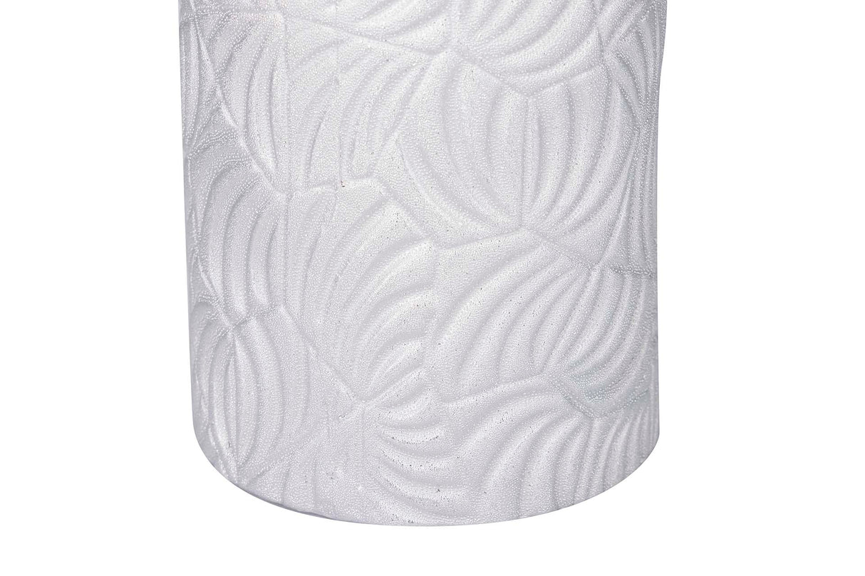 Vaso de cerâmica de prata 13x13x30 cm