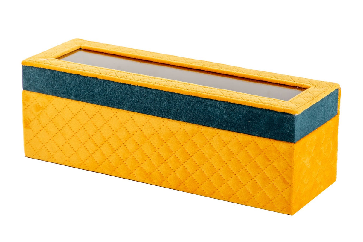 Box 6 Velvet Uhren / PU 32x10x10 cm