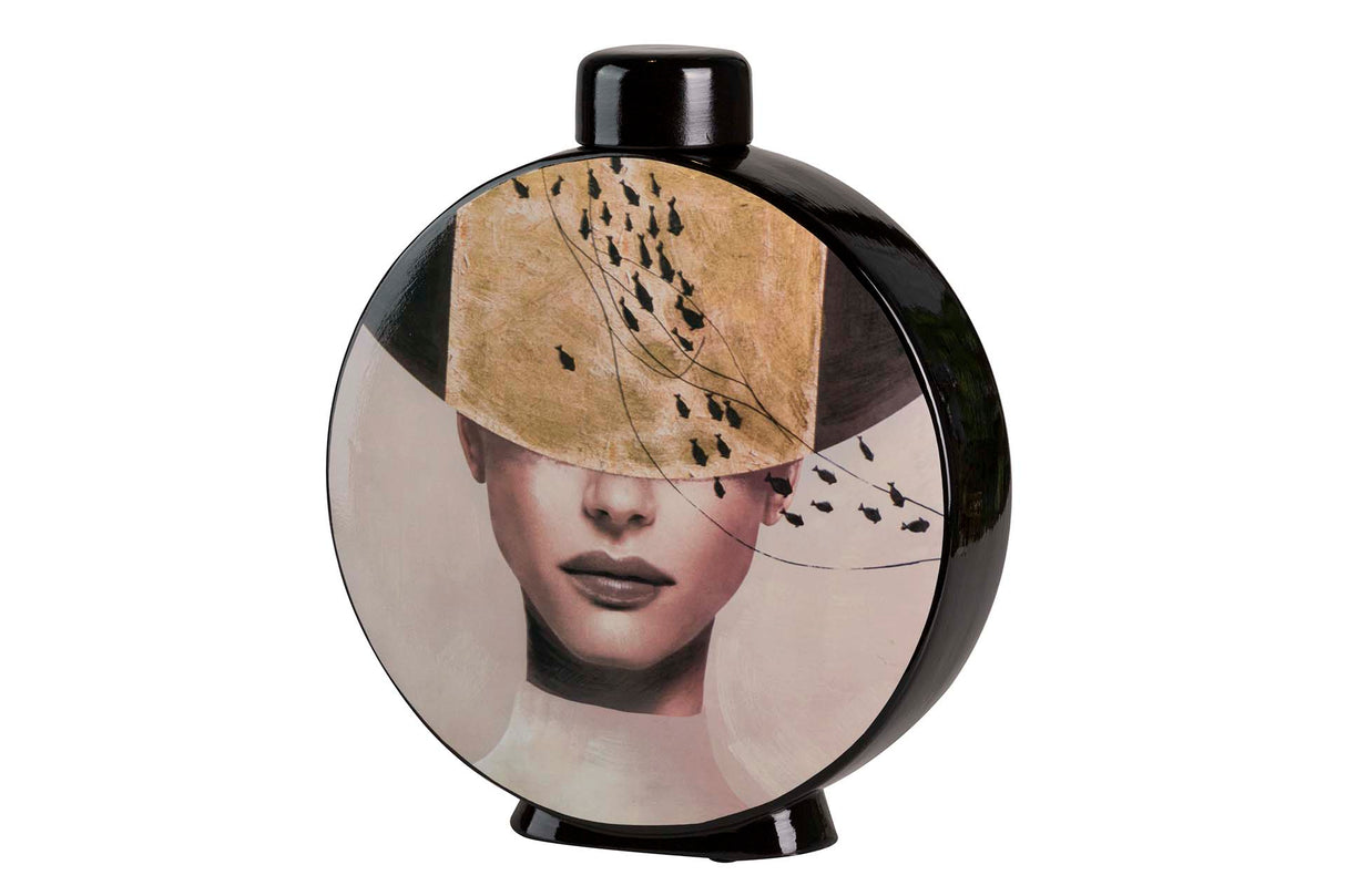 TIBOR CERÁMICA MUJER SOMBRERO 28x8x33 CM