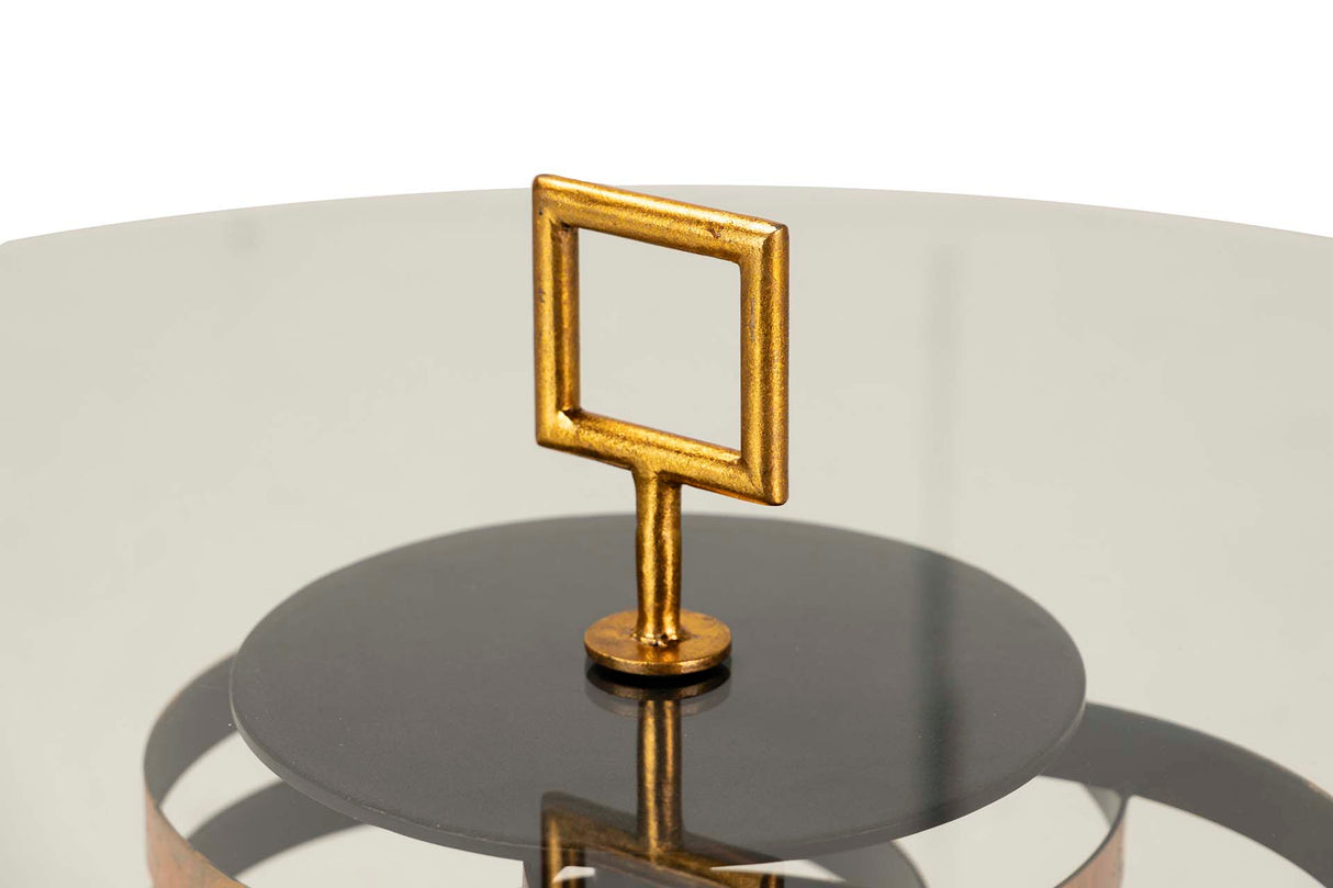 Yuku 92x92x50cm Gold Metal Metal Table