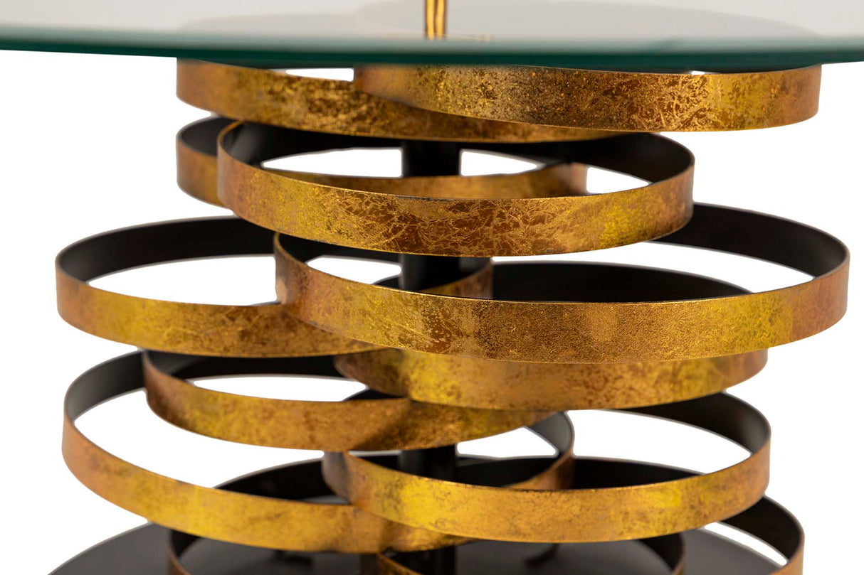 Yuku 92x92x50cm Gold Metal Metal Table