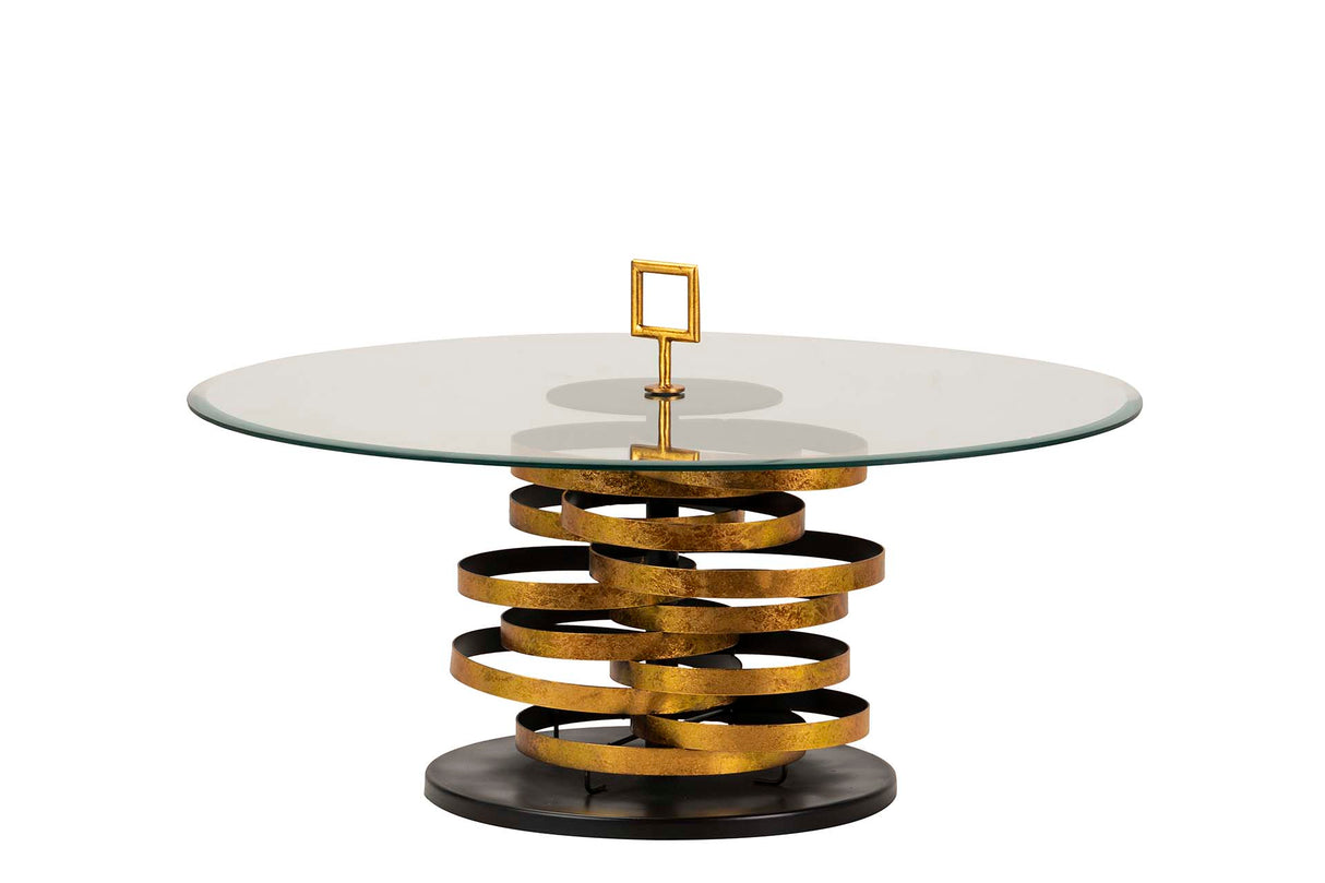 Yuku 92x92x50cm Gold Metal Metal Table