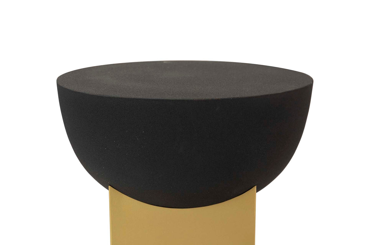 MESA AUXILIAR METAL DORADO NEGRO AMALA 46x46x59 CM