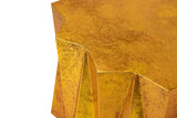 Tabela de metal de metal dourado 74x74x38 cm