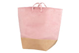 CESTO ROPA VELVET/YUTE ROSA 30X30X50 CM