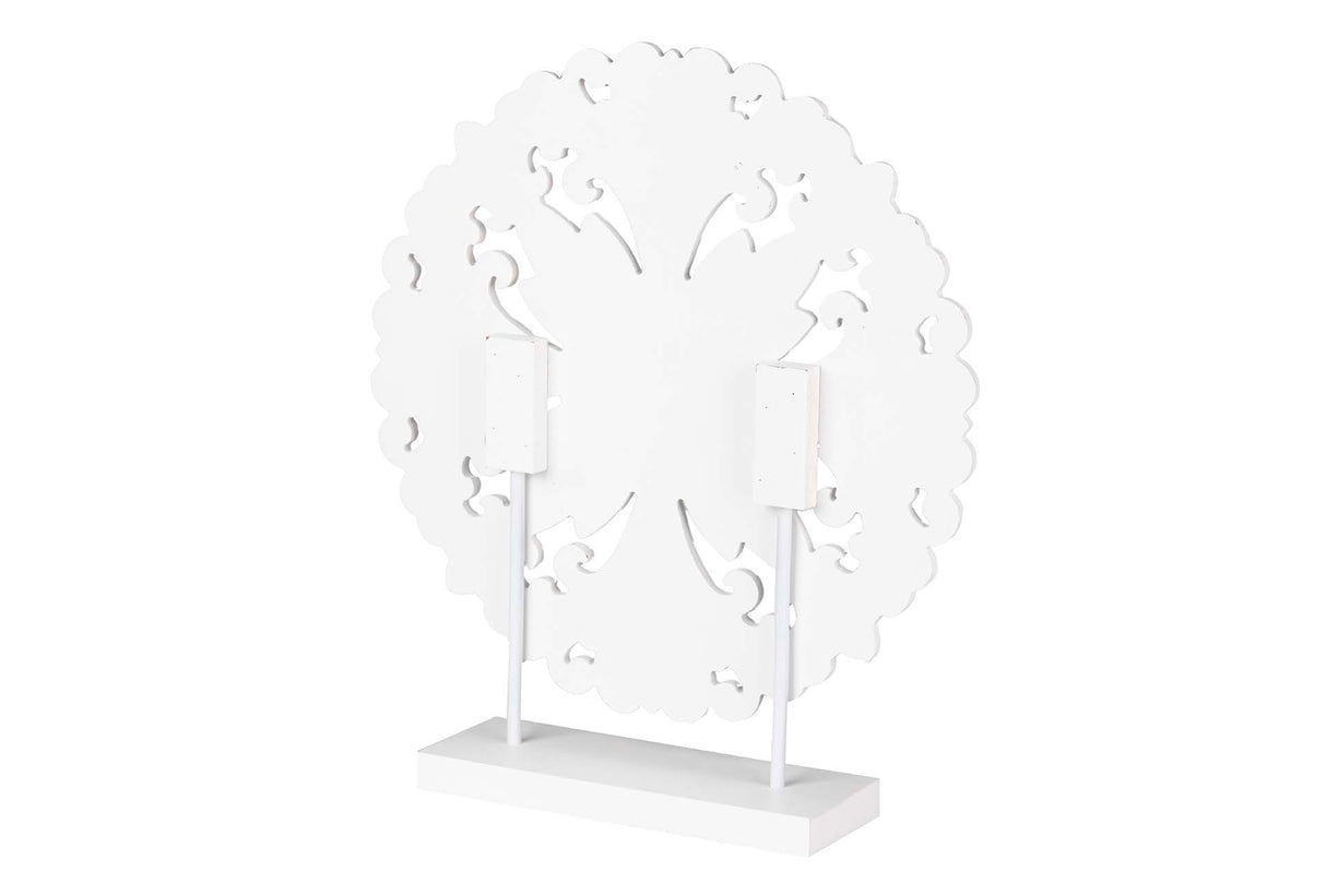 Adorno Wood Table White Draft 30x7x35 cm