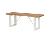 BANCO MADERA METAL 120x40x45 CM