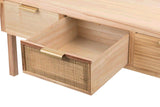 MESA CENTRO MADERA NATURAL 110x50x45 CM