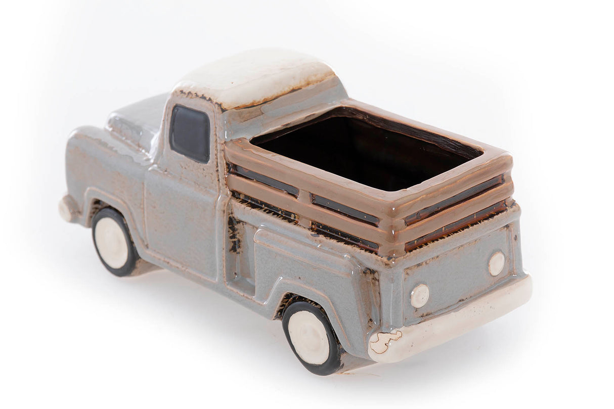 Camion en céramique avec un pot de 25x11x12 cm