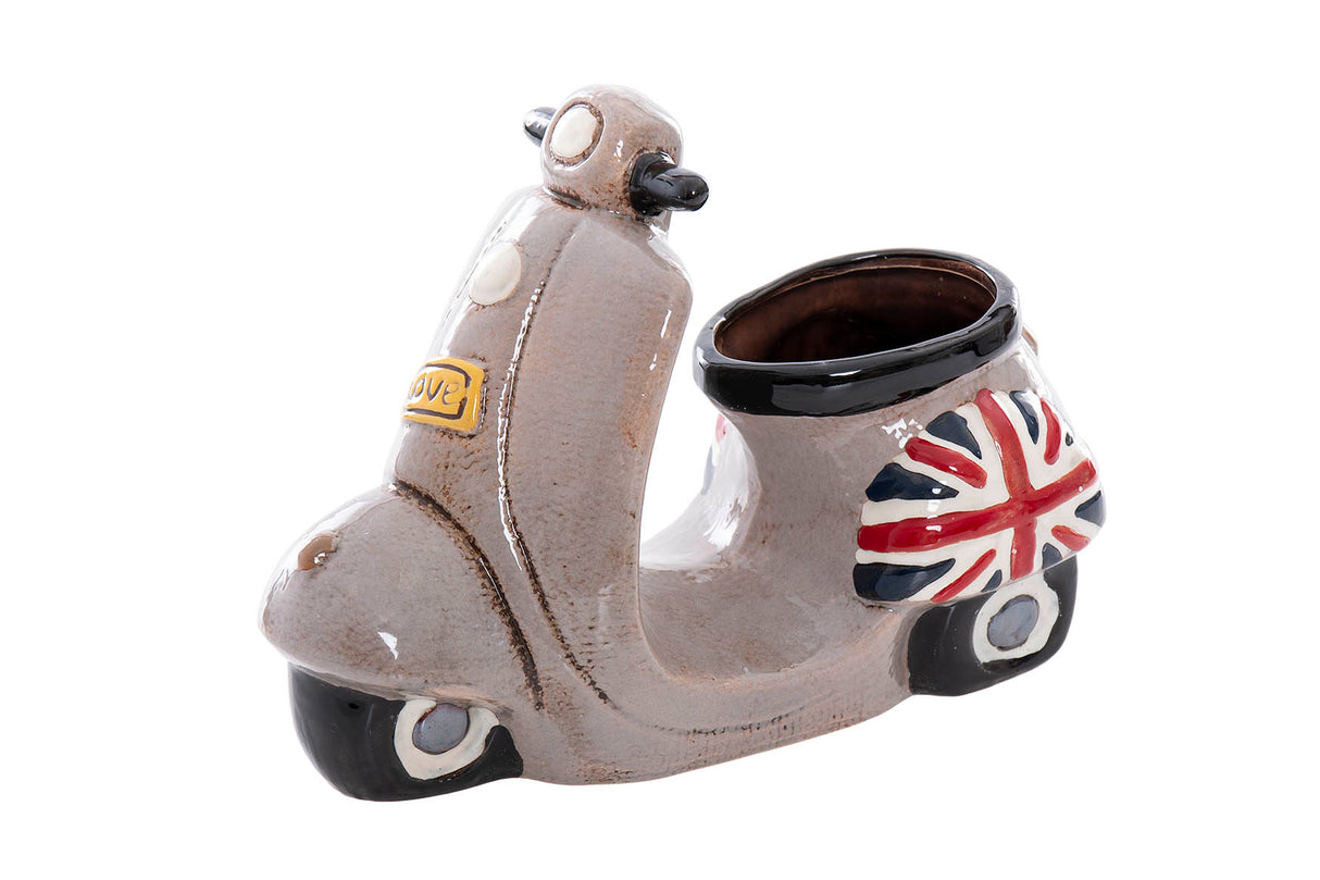 Vespa ceramica con pentola 26x11x19 cm