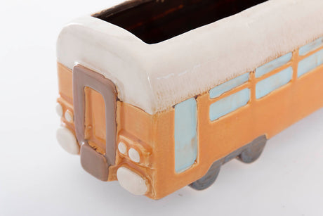 Treno in ceramica con macetero 32x11x12 cm