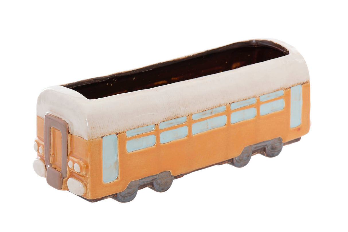 TREN CERAMICA CON MACETERO 32x11x12 CM