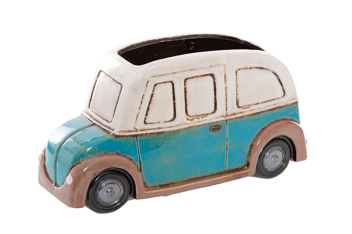 COCHE CERAMICA CON MACETERO 31x11x17 CM