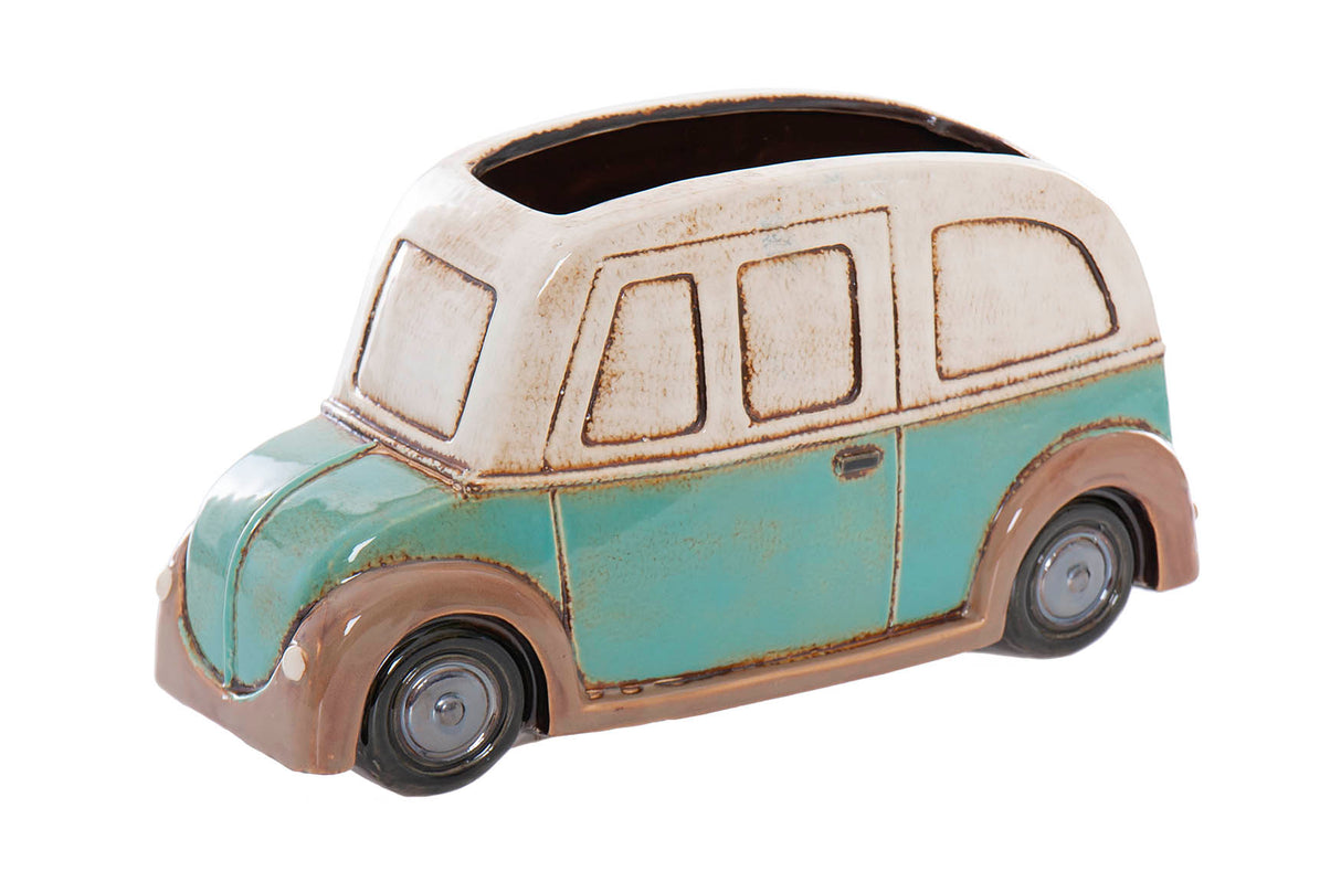 COCHE CERAMICA CON MACETERO 31x11x17 CM